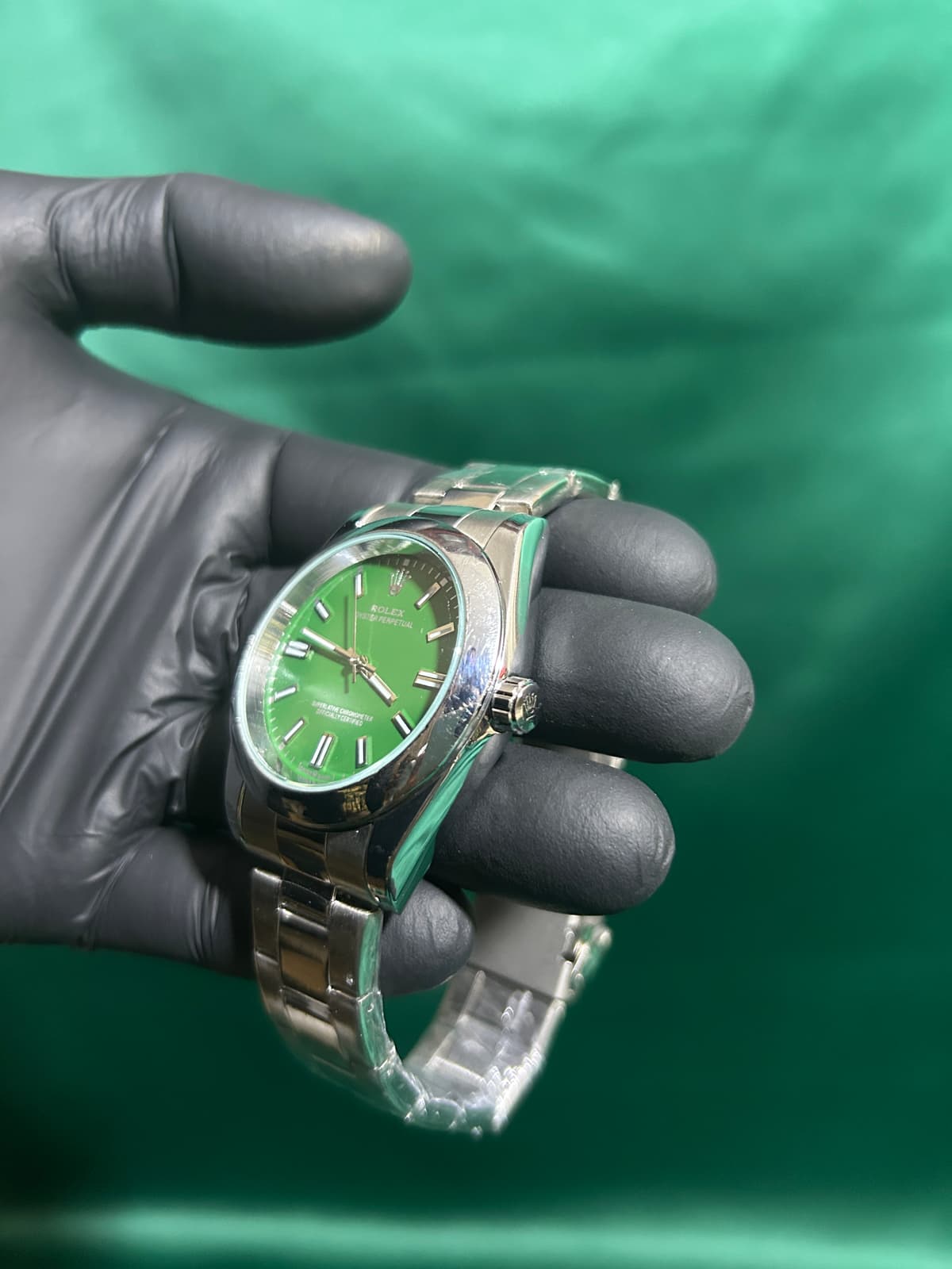 Rolex Oyster Perpetual Green Dial 2
