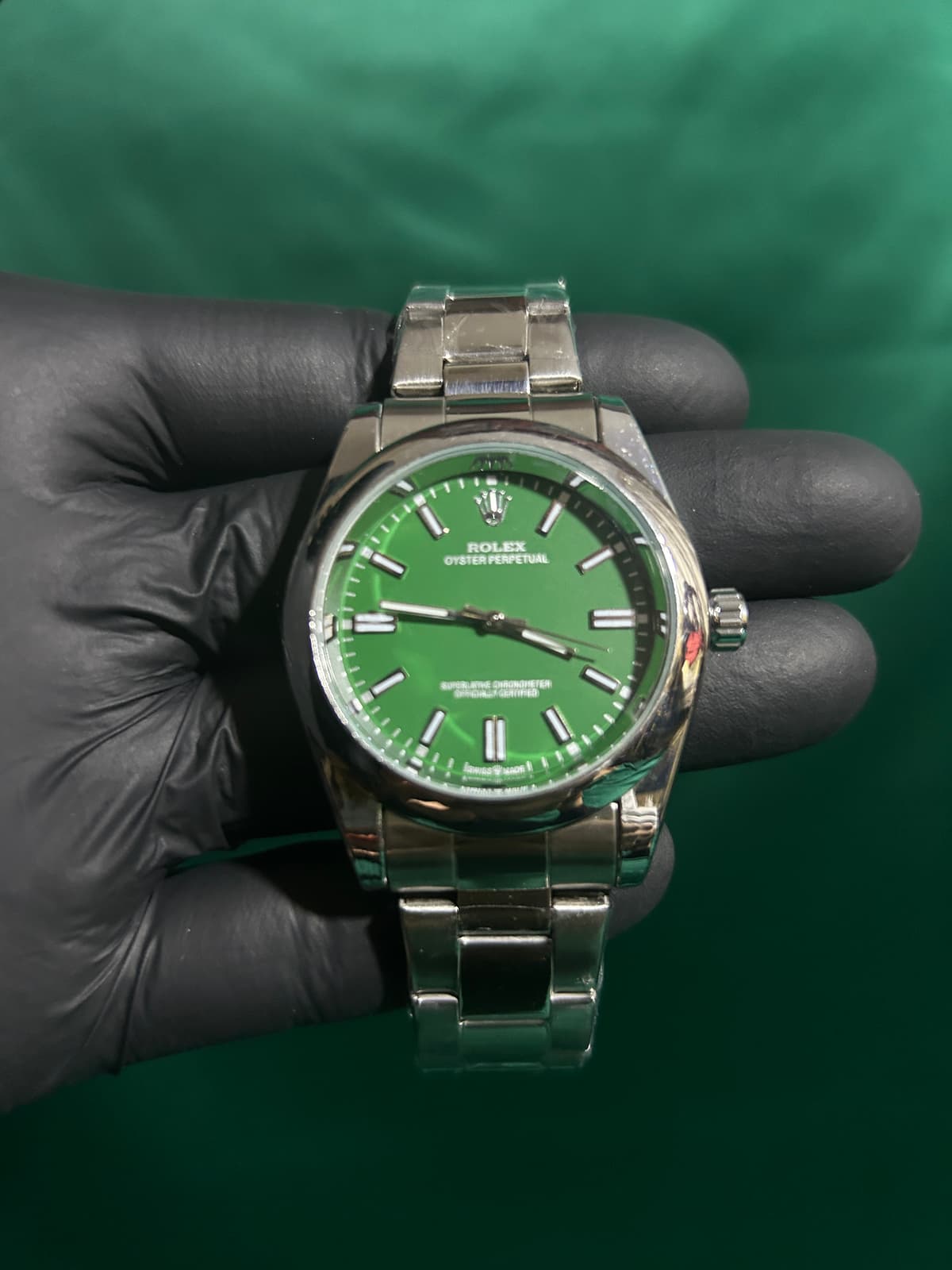 Rolex Oyster Perpetual Green Dial 3