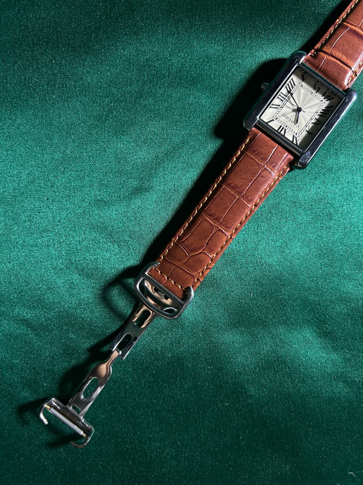 Cartier Tank brown leather 5