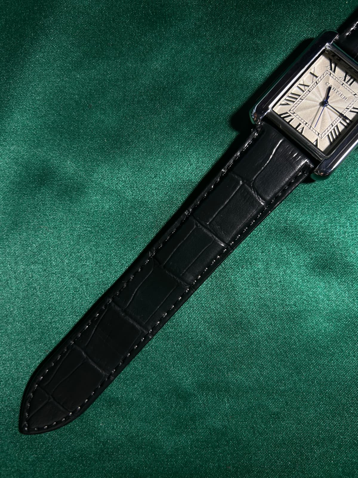 Cartier Tank Black Leather 5
