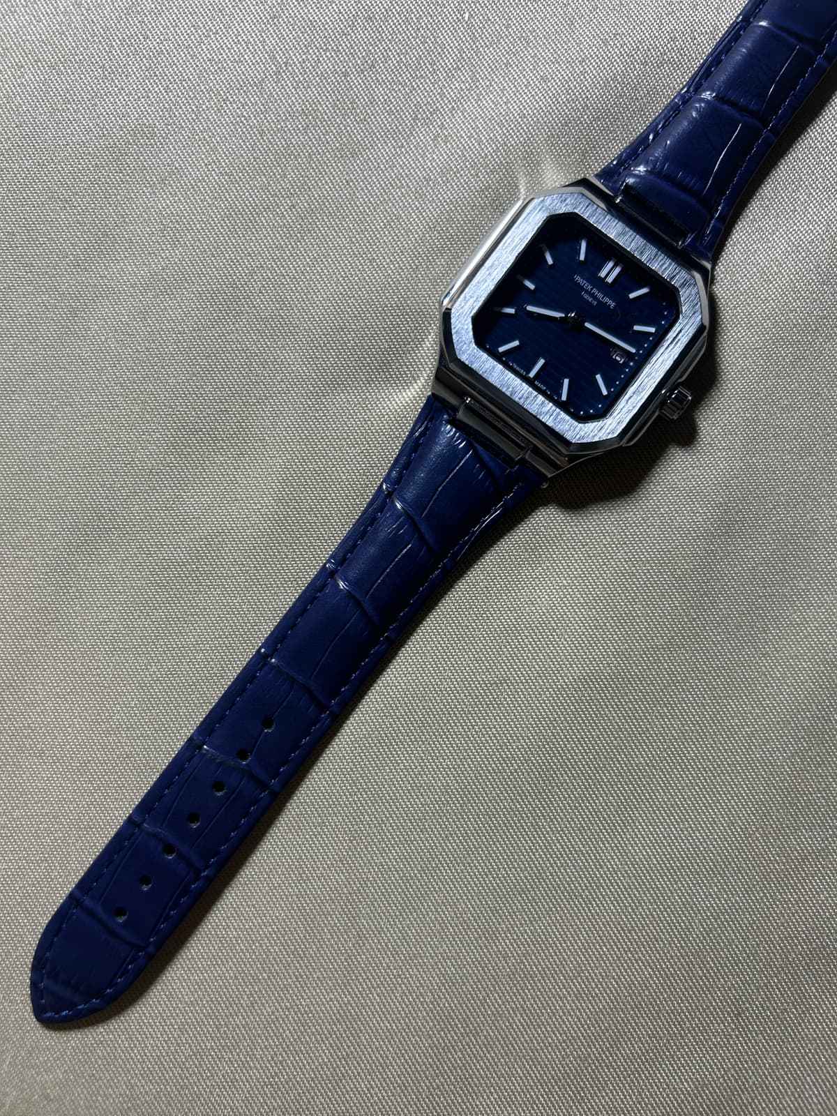 Patek Philippe Nautilus Leather Blue Edition 2