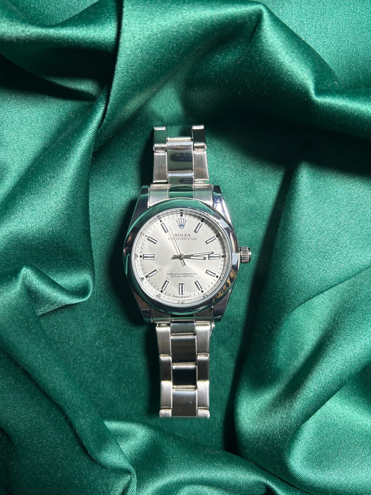 Rolex Oyster Perpetual Full Silver