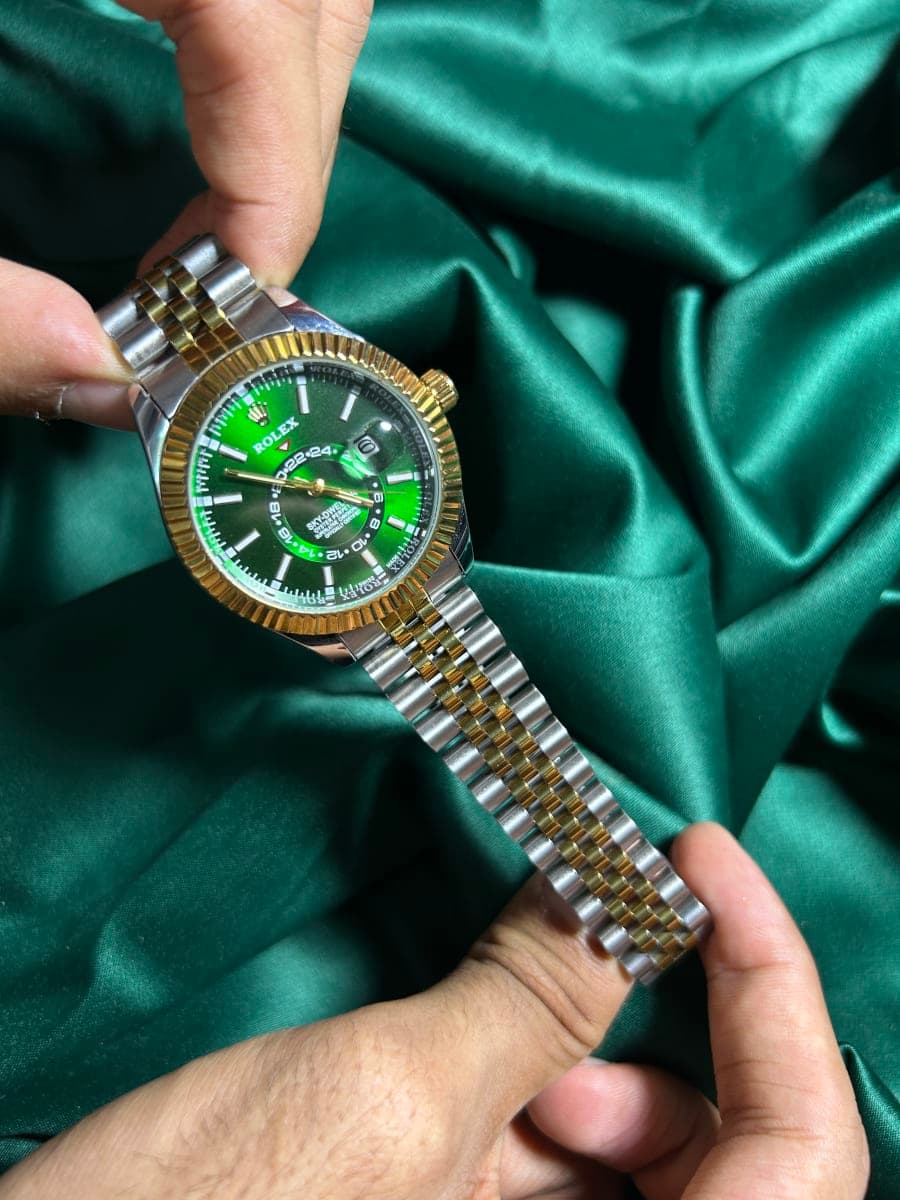 Rolex Sky Dweller Green&Gold 3